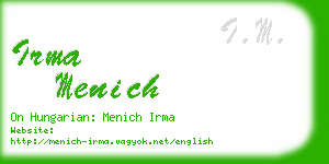 irma menich business card